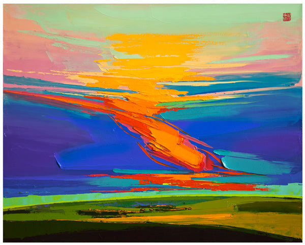 Fiery and Rain, an original painting by Allan Chow