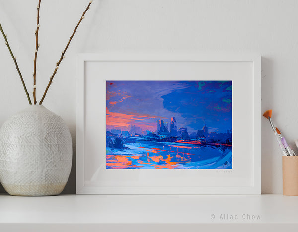 Forever for Tonight - Kansas City Skyline - Framed Paper Giclee