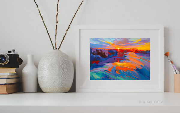 Time After Time- Kansas City Skyline - Framed Paper Giclee
