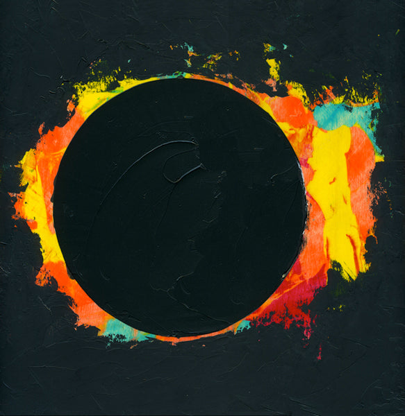 Giclee on canvas - Courage - Solar Eclipse - 24x24in - Modern Landscape