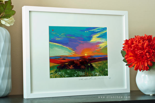 Crimson In My Eyes - Tallgrass Prairie - Framed Paper Giclee