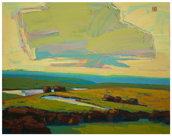 Giclee on paper - Horizon Yonder - 24x30 - Modern Landscape