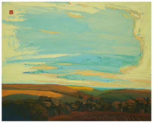 Giclee on paper - Majestic Flint Hills - 5in x 7in - in white mat