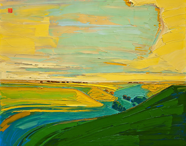Giclee on paper - Majestic Hills- 24x30 - Modern Landscape
