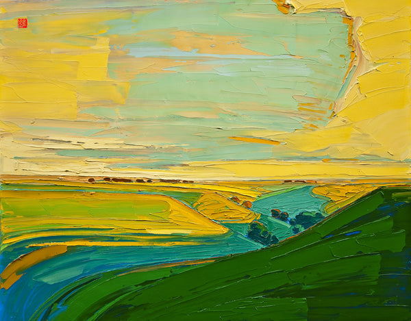 Giclee on paper - Majestic Hills - 5in x 7in - in white mat