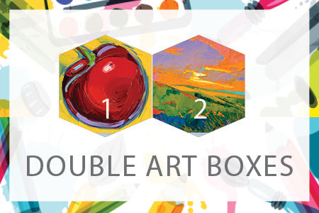 Double Art Boxes - Landscape & Cherry - Home Art Projects for All