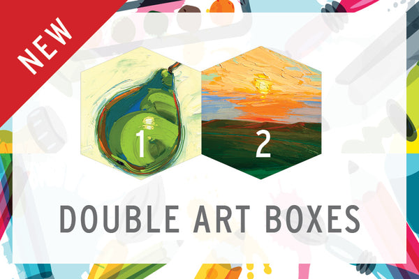 Double Art Boxes - Landscape & Pear - Home Art Projects for All