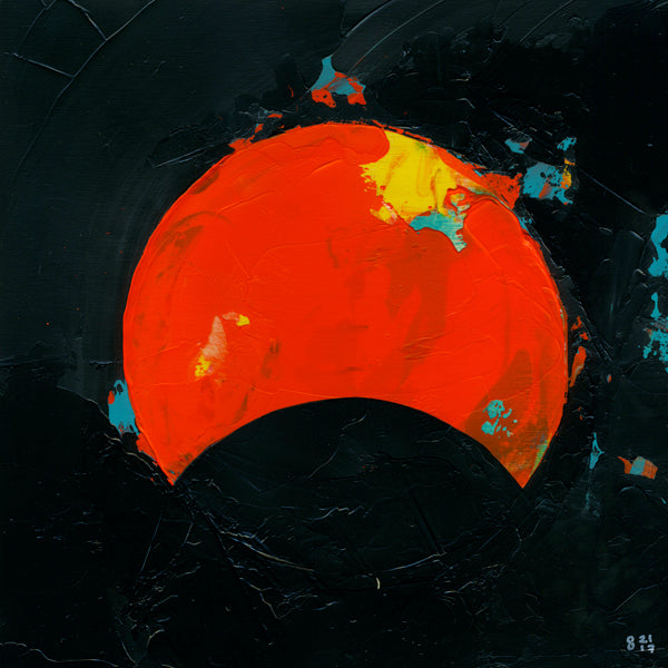 Giclee on canvas - Rising - Solar Eclipse - 24x24in - Modern Landscape