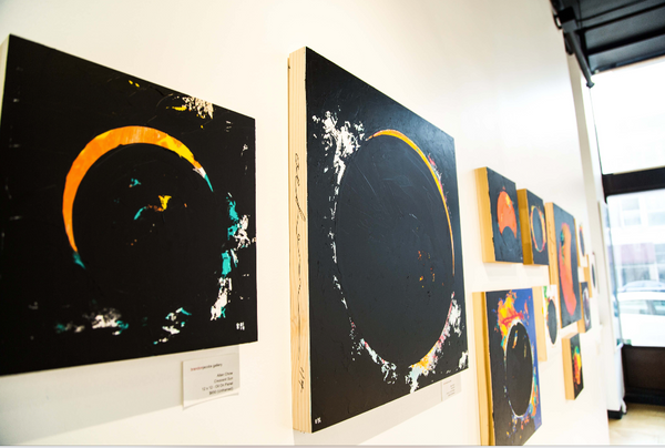 Giclee on canvas - Totality - Solar Eclipse - 24x24in - Modern Landscape