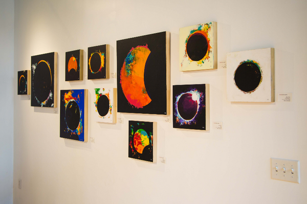 Giclee on canvas - Total Shift - Solar Eclipse - 24x24in - Modern Landscape
