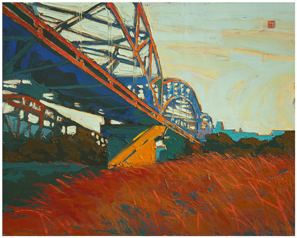 Giclee on paper - Sundown on Broadway - 24x30 - Modern Landscape