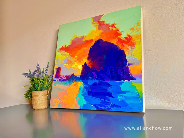 Haystack Rock Cannon Beach - 5D Diamond Painting 