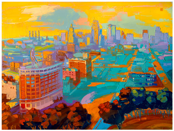 Kansas City Skyline - 5in x 7in framed print