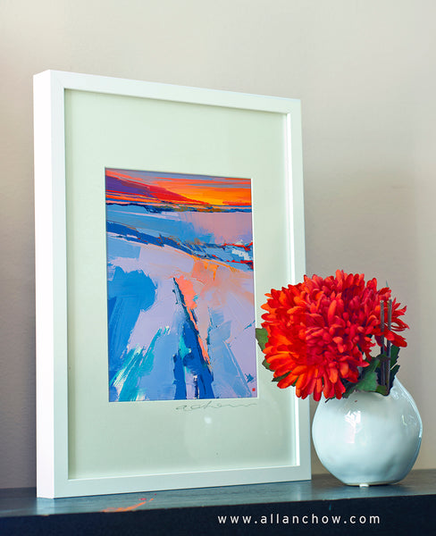 Snowdrift on the Prairie - Abstract Landscape - Framed Paper Giclee