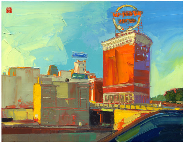 Giclee on canvas - Western Auto - 24x30in - Modern Landscape