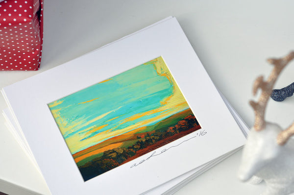 Giclee on paper - Majestic Flint Hills - 5in x 7in - in white mat