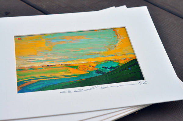 Giclee on paper - Majestic Hills - 5in x 7in - in white mat