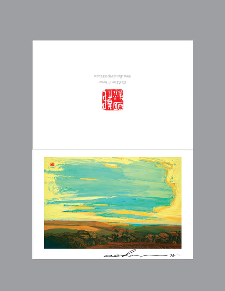 Five Holiday Cards - Flint Hills - 4in x 6in - White envelopes included