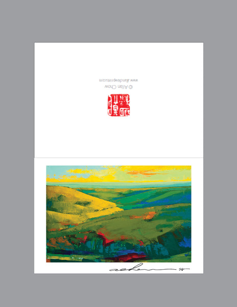 Five Holiday Cards - Flint Hills - 4in x 6in - White envelopes included