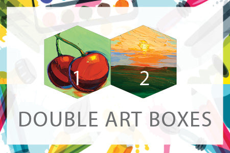Double Art Boxes - Landscape & Cherries - Home Art Projects for All