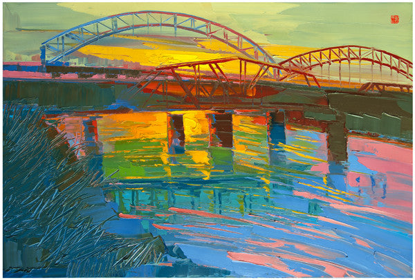 Giclee on paper - Summer Goes By - 24x36 - Modern Landscape