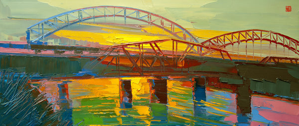 Giclee on paper - Summer Goes By - 24x36 - Modern Landscape