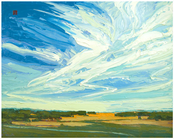 Giclee on paper - Symphony in the Sky - 24x30 - Modern Landscape